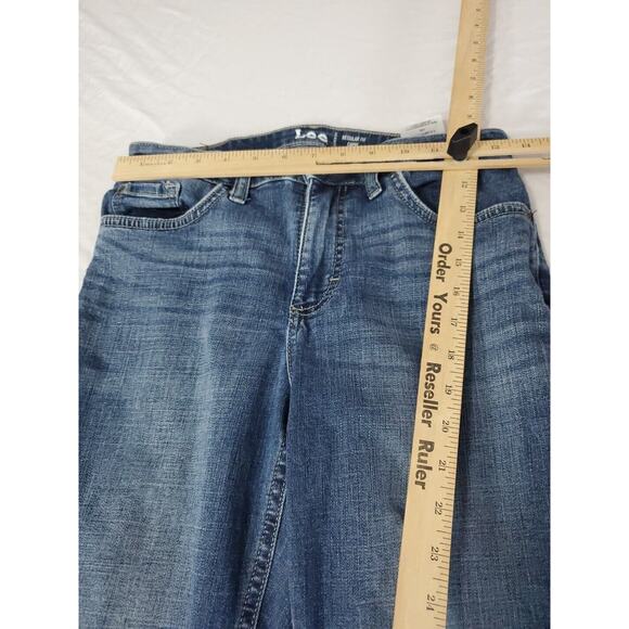 Lee Women's Capri Jeans Blue Size 6M Cotton Blend Stretch Button Zip Pockets - Picture 3 of 12